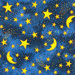 Fluorescent Kaleidoscope Stars and Moons Novelty Rug