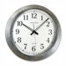 Wall Clock, Galvanized Metal, 16", Silver