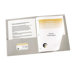Two Pocket Opaque Folder, 3-Prong Fastener, 8-1/2"x11", GY