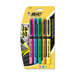 Brite Liner Grip Highlighter, Chisel Tip, Five Fluorescent Colors per Set                                                    