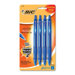Velocity Bold Retractable Ballpoint Pens, Retractable, Nonrefillable, Bold, 4/PK, Blue
