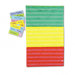 Adjustable Tri-Section Pocket Chart with 18 Color Cards, Guide