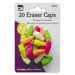 Eraser Pencil Capacitys, 20 per Pack, Neon Assorted
