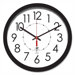 Electric Clock, 14-1/2", 5' Cord, Black Frame/White Dail