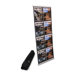 Magazine Floor Stand,Portable,8 Pockets,20"x14-1/2"x54",BK