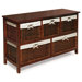 5 Wicker Basket Storage Unit