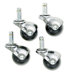 Superball Swivelwheel Vinyl Casters with Flat Stem