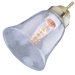 2.25" Neck Clear Glass Bell Shade with Clear Seeded Glass