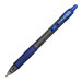 Gel Pen, Retractable, Refillable, Bold Point, Clear Barrel, Blue