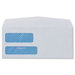 Double Window Security Tinted Invoice and Check Envelope, #8, White, 500/box