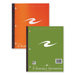 Notebook, 3-Hole Punch, CR, Perforated, 132 Sheets, 11"x9", Assorted Cover.