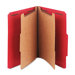 Pressboard Classification Folders, Letter, 6-Section, Bright Red, 10/bx                                                      