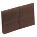 Leatherlike Expanding Wallets, 5 1/4" Exp., Legal, Brown, Redrope Gusset