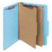 Six-Section Pressboard Classification Folders, Letter, 10/Box