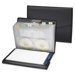 Padfolio With Expanding File, Black/Black