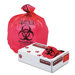 Health Care "Bio-hazard" Printed Liners, 1.3mil, 36 x 58, Red, 100 per Carton                                                
