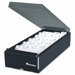 High-Capacity Business Card File, Metal/Plastic, Black/Smoke, 4 1/4x8 1/4x2 1/2