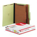 Pressboard Classification Folder, Letter, Six-Section, 10/Box