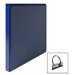 Vinyl Round Ring Locking View Binder, 1/2" Capacity, Dark Blue