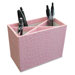 Metal/Wood ProFormance Pencil Cup, 5 3/10 x 2 x 4 1/8, Pink