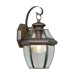 Monterey  Outdoor Wall Lantern in Bronze and Beveled Glass