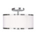 Park Ridge Flush Mount with White Pleated Shade in Brushed Nickel
