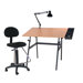 Berkeley 4 Piece Melamine Drafting Table Set with Chair