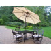 Rochester 7 Piece Dining Set with Cushions and Umbrella