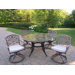 Stone Art  5 Piece Swivel Dining Set with Cushions