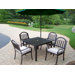 Rochester 5 Piece Dining Set with Cushions and Umbrella