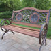 Double Golfer Cast Iron and Wood Park Bench