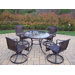 Elite Resin Wicker 5 Piece Swivel Dining Set