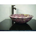 Brigantia Hand Carved Round Vessel Sink in Rose