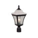Emperor 9" Outdoor Post Lantern in Textured Black