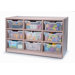 Nine Tray Melamine Storage Unit in Maple