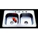 33" x 22" 20 Gauge Stainless Steel Drop in Kitchen Sink in Satin