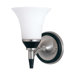 Keen  Wall Sconce in Nickel/Black