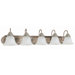 Ballerina  Vanity Light with Alabaster Glass in Brushed Nickel