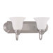 Ballerina  Vanity Light with Frosted White Glass in Brushed Nickel