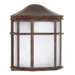  Wall Lantern with White Acrylic Glass in Old Bronze