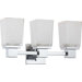 Parker Three Light Bath Vanity in Polished Chrome