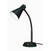 One Light Small Goose Neck Desk Lamp in Black