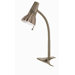 One Light Halogen Goose Neck Clip-On Lamp in Nickel