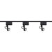 Three Light Low Voltage Gimbal Ring Track Light Kit in Black