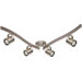 Four Light MR16 Swivel Track Light in Brushed Nickel