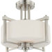 Wright 2 Light Semi Flush Mount