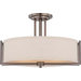 Gemini 3 Light Semi Flush Mount