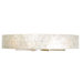 Radius Natural Herringbone Capiz Four Light Bath Fixture in Gold Dust