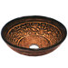 Copper Mosaic 19mm Tempered Glass Vessel Sink