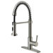One Handle Single Hole Bar Faucet with Deck Plate and Pull-Out Spray